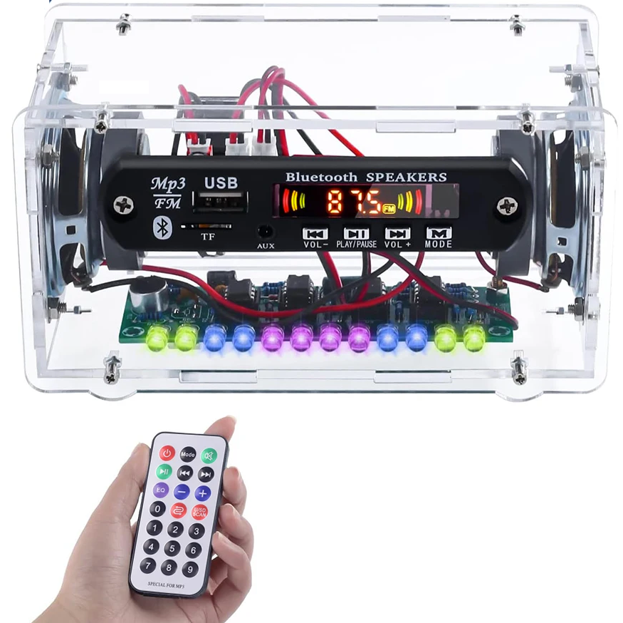 Bluetooth Speaker Kit with Sound Activated LEDs